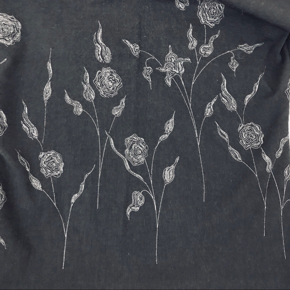 Fortunate Gray Top with Foldover Neckline Size M - Picture 3 of 5